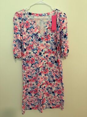 *NWT* Lilly Pulitzer Easley Short Sleeve Dress with Floral & Nautical Print